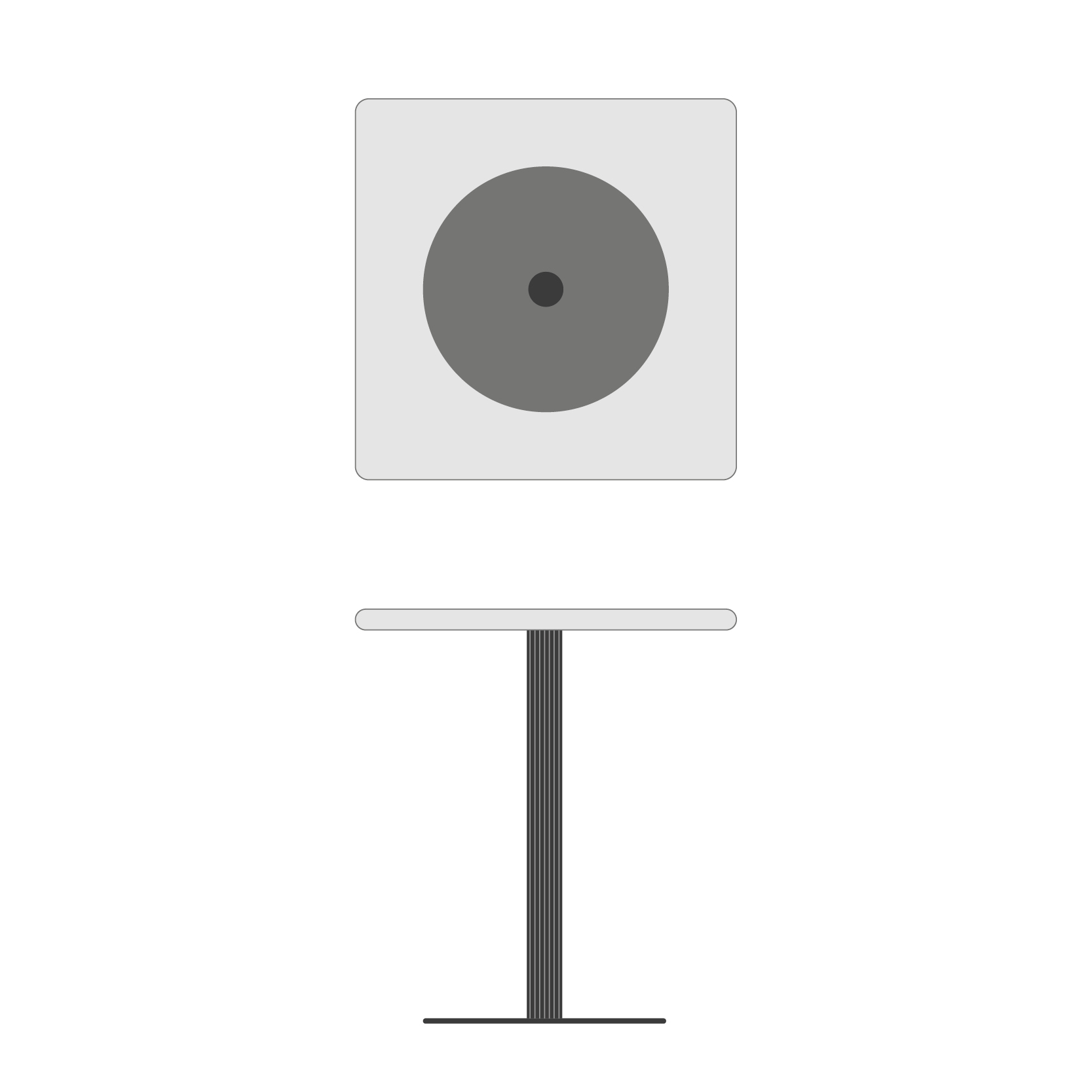 SQUARE TABLE TOP 70X70